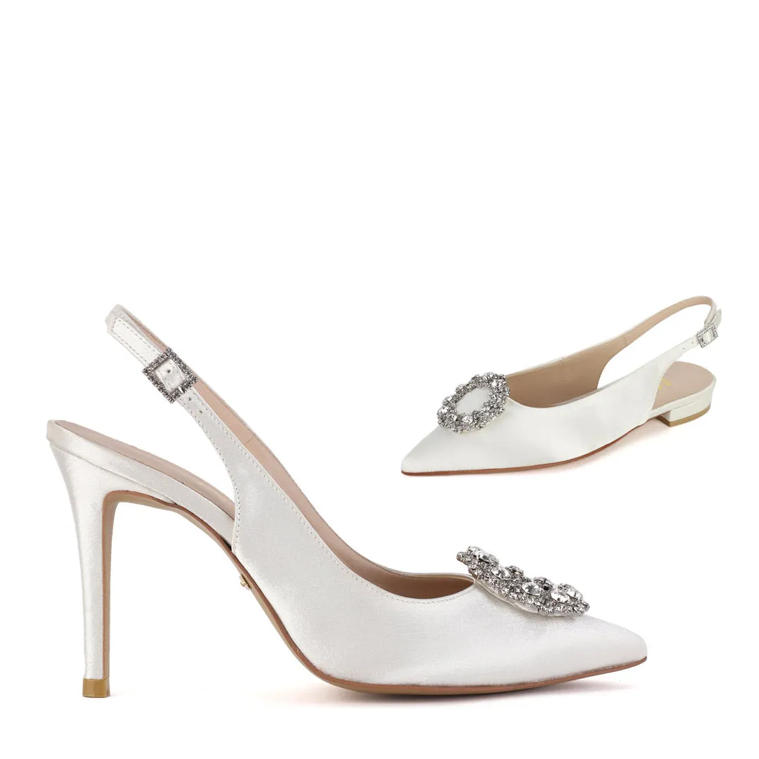 *UK size 3 - LOVE DUO - ivory, 8cm heels