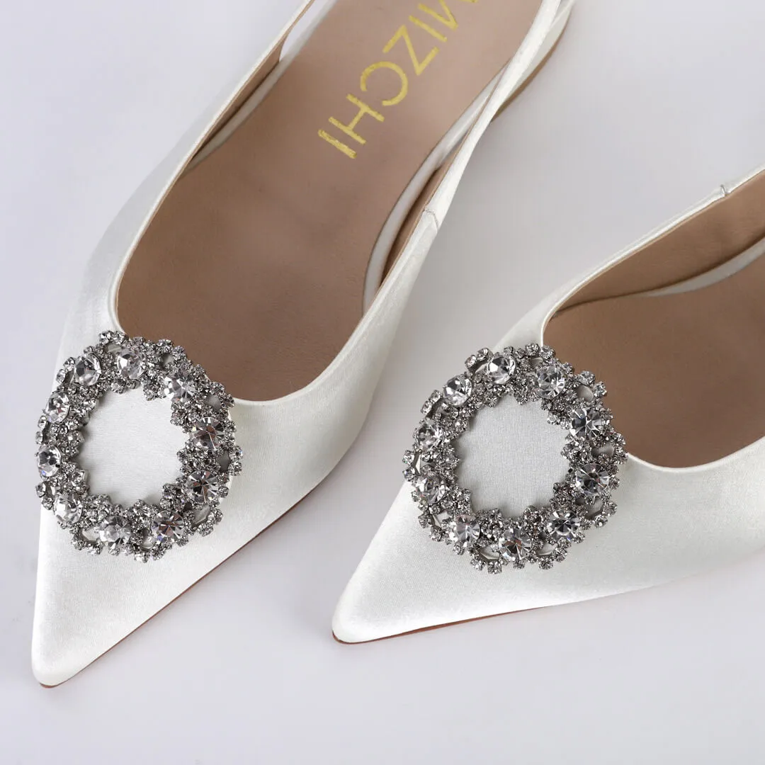 *UK size 3 - LOVE DUO - ivory, 8cm heels