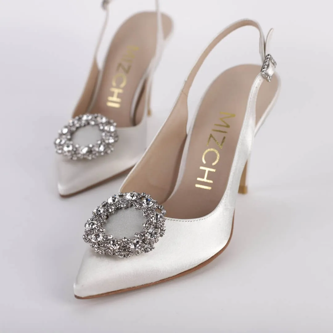*UK size 3 - LOVE DUO - ivory, 8cm heels