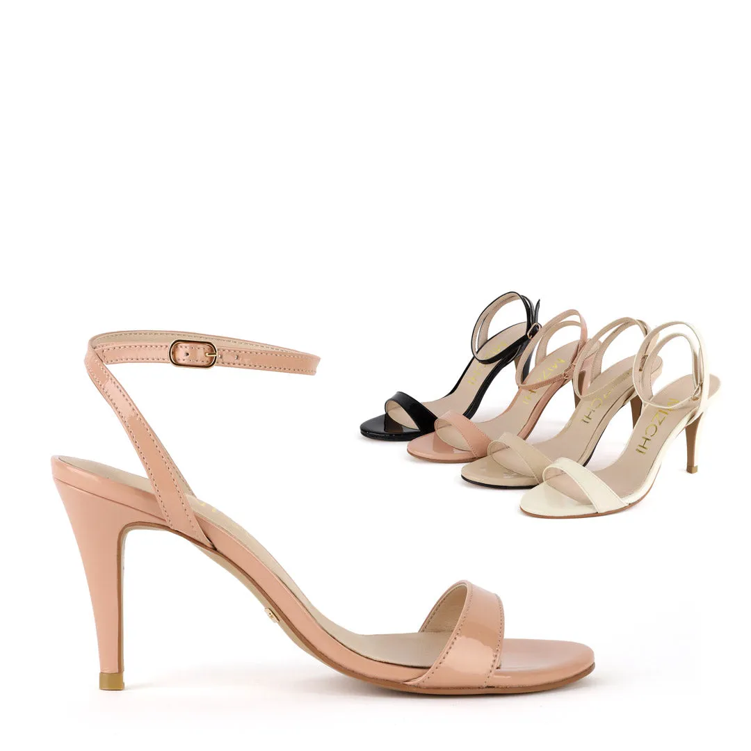 *UK szie 13 - MEGAN - pink patent , 8cm heels