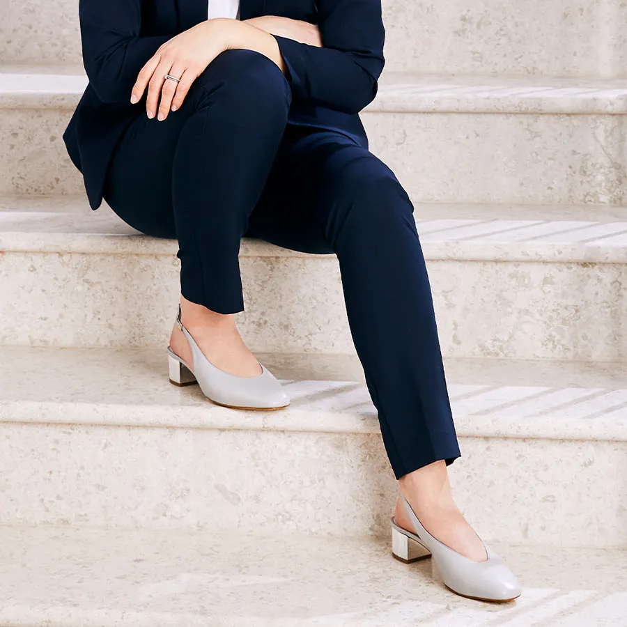 Verity: Pale Grey Leather