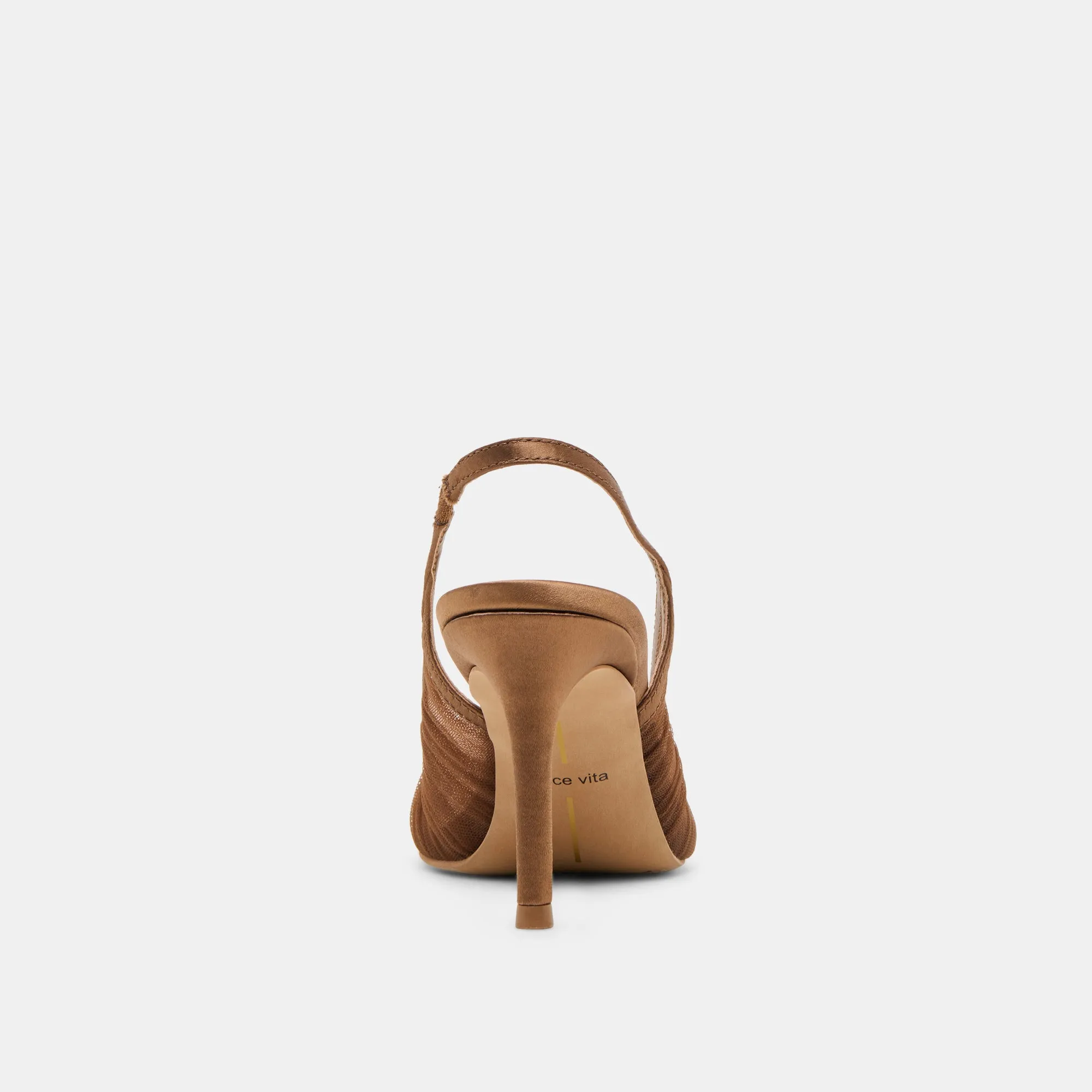YELA HEELS MID BROWN TULLE